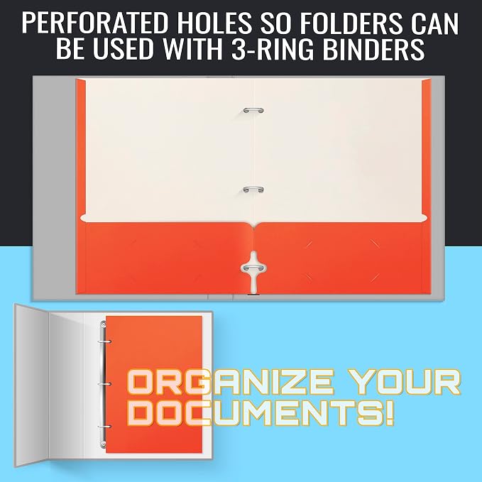 Better Office Products Two Pocket Portfolio Folders, Letter Size Paper Folders - Image 5