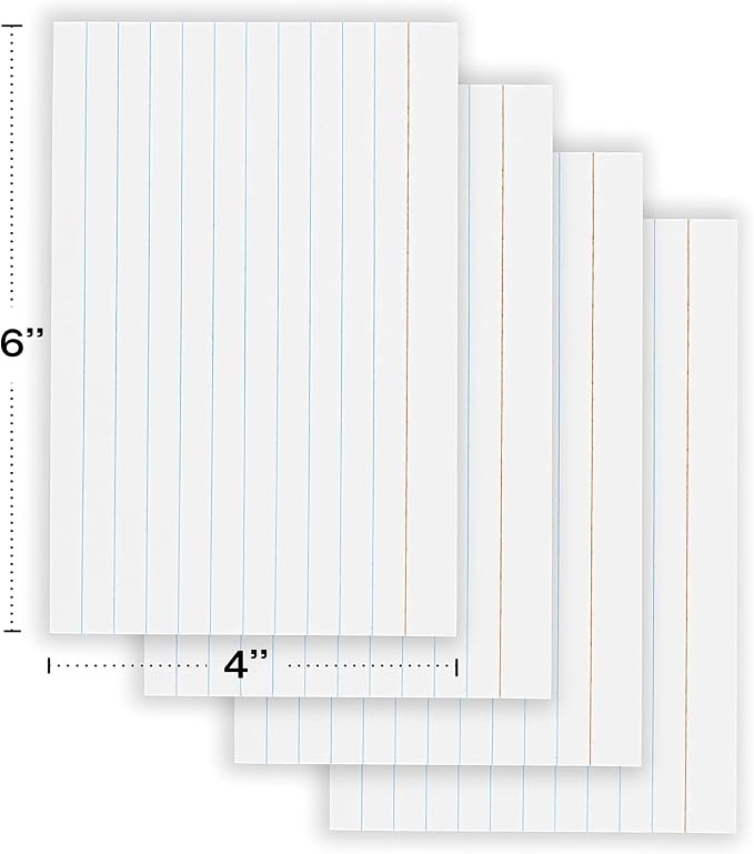 Index Cards 4x6 Bulk, Notecards 4x6 lined, Blank on Back, Flashcards - Image 2
