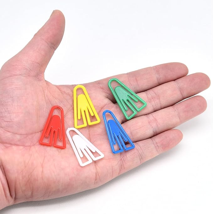 Plastic Paper Clips 180 Pcs 35mm Mixed Color Small Creative Triangle Clips - Image 3
