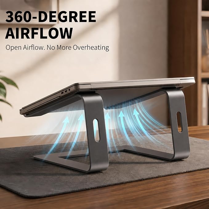 Orionstar Ergonomic Laptop Stand, Premium 5mm Aluminum Riser - Image 2