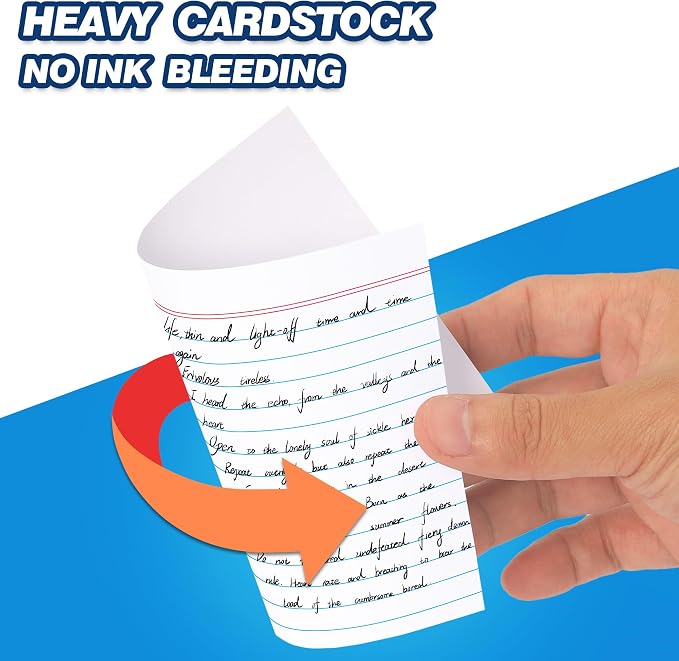 Chell Ruled Index Cards 4x6 Inch Heavyweight, Ruled Front and Blank Back - Image 4
