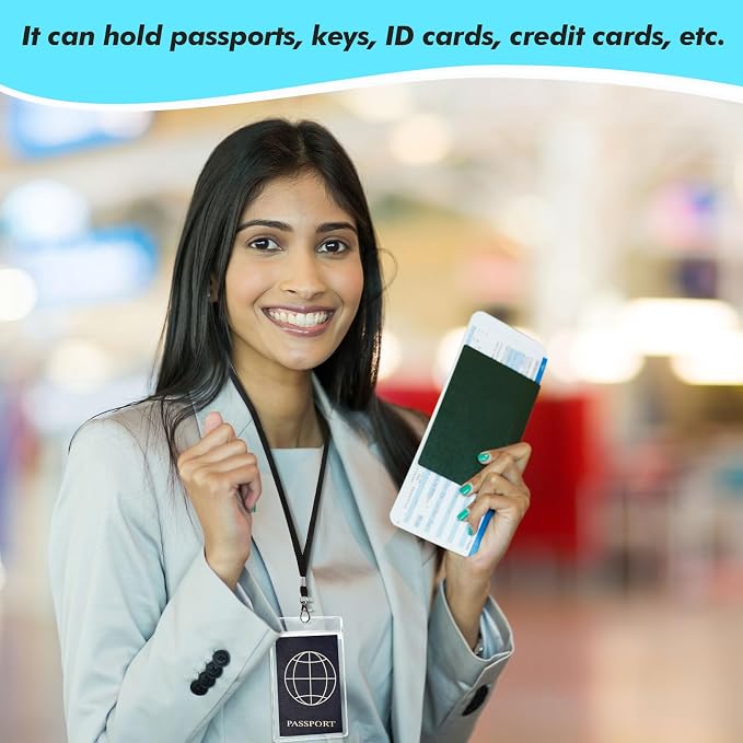 Patelai 50 Pcs 4 x 5.5 Inch Clear Passport Holders - Image 4