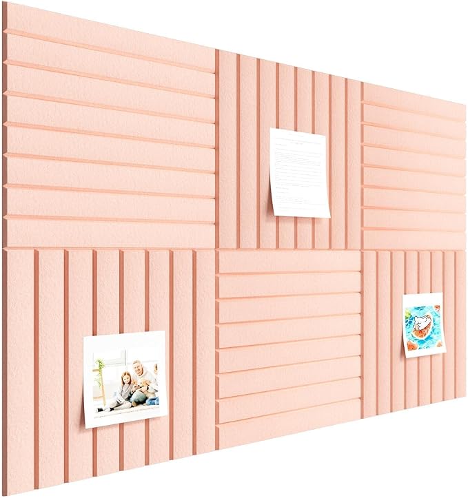Stripe Felt Bulletin Board Tiles, Cork Board Alternative 24 x 36 in | 0.35 in - Image 8
