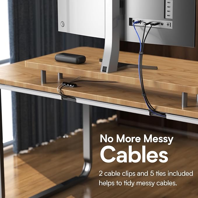 DELAMU 4 Pack Cable Management Under Desk - Image 6