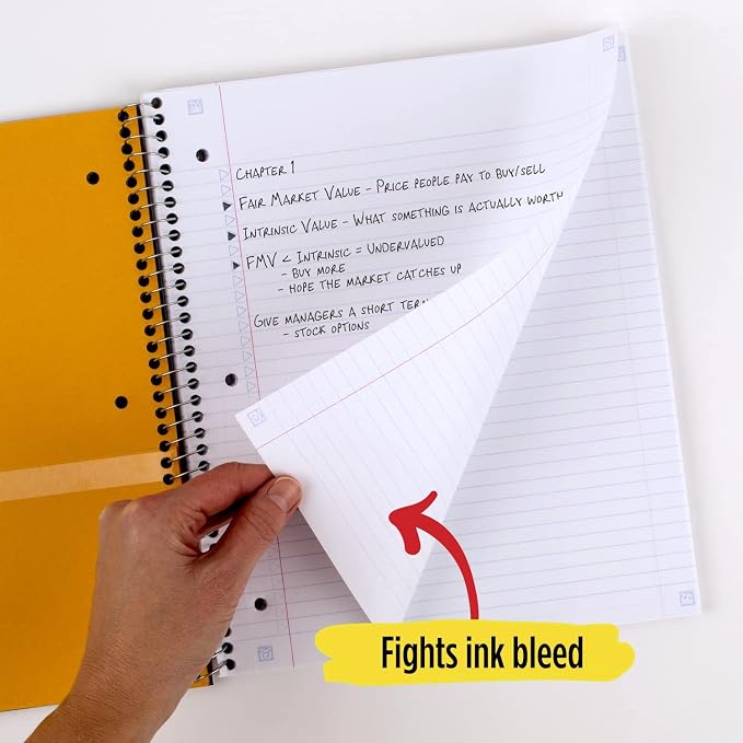 Five Star Spiral Notebook + Study App, 3 Subject, College Ruled Paper, Fights - Image 4