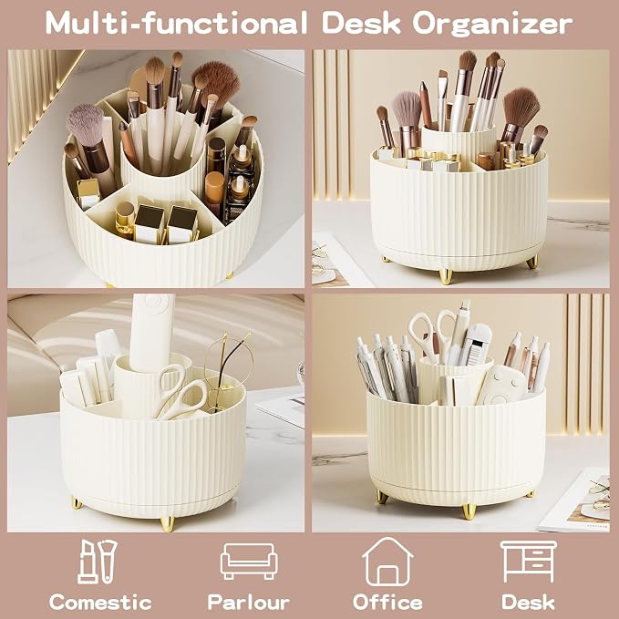 fanado 360° Rotate Makeup Brush Holder Organizer, Makeup Organizers Countertop - Image 4