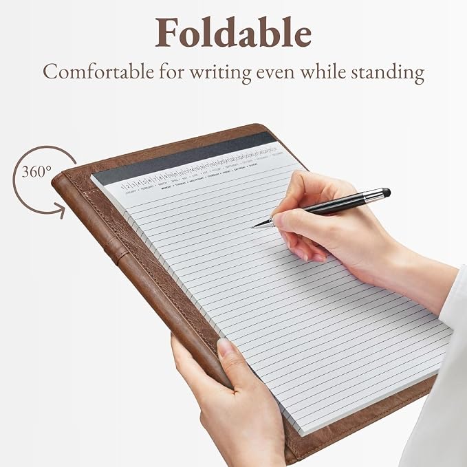 Mymazn Padfolio, Portfolio Folder, Legal Pad Holder, Resume Folder | Faux - Image 5