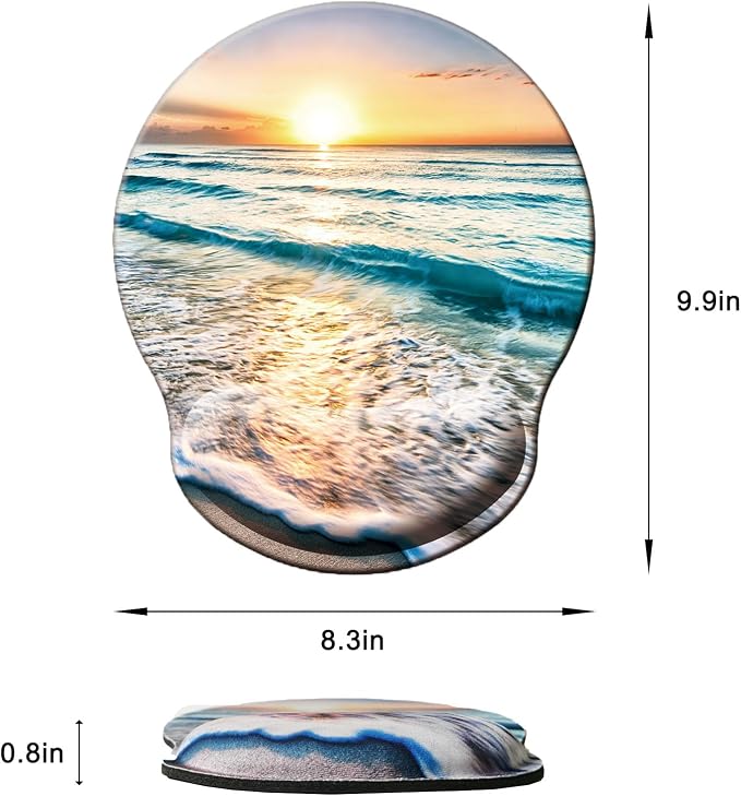 Mouse Pad with Wrist Support, Ergonomic Mouse Pad with Memory Foam Wrist Rest - Image 6