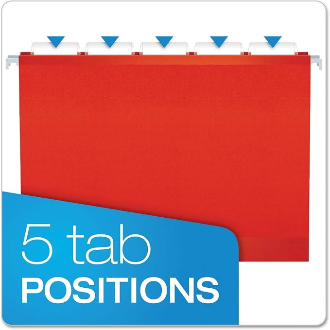 Pendaflex Reinforced Hanging File Folders, Letter Size, 1/5 Cut - Image 4