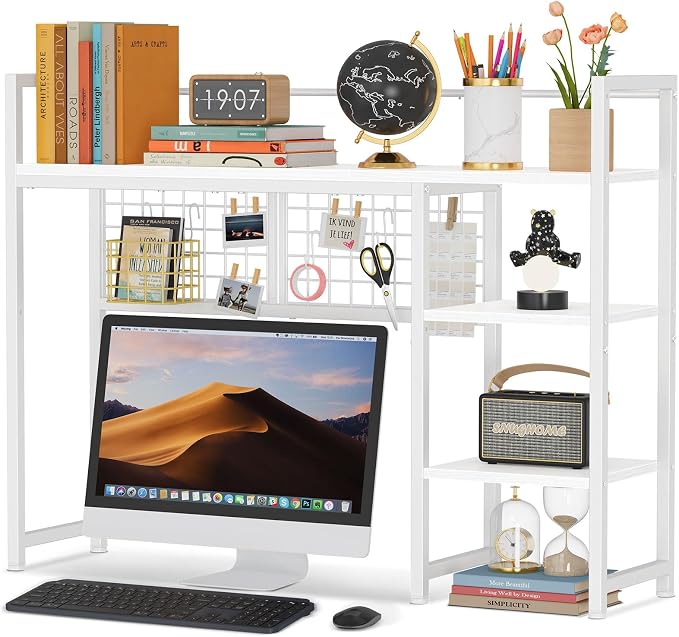 Snughome Desk Shelf, 38.6" Desktop Organizer Shelf, Desk Hutch by Snughome