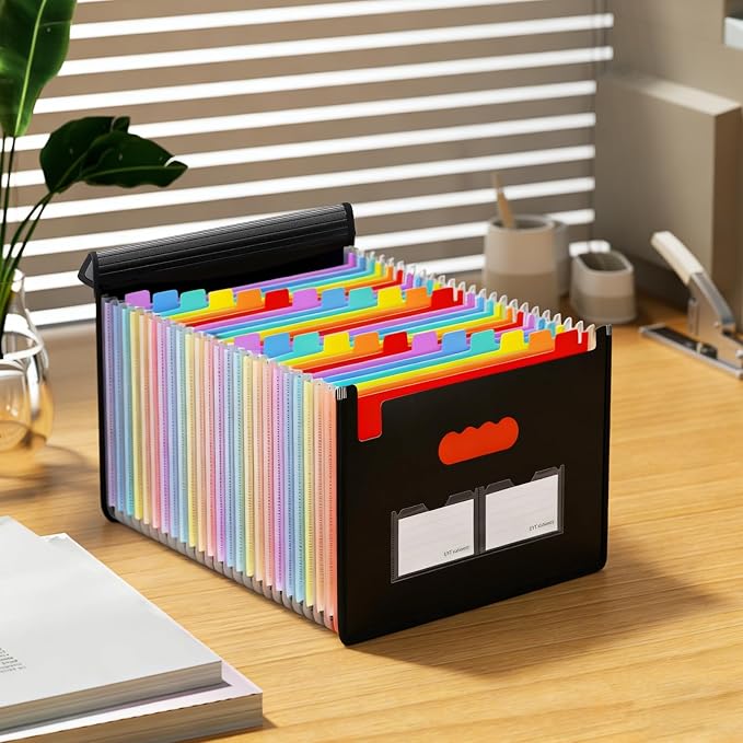 24 Pocket Expanding File Organizer, Accordion Document Folder - Image 5