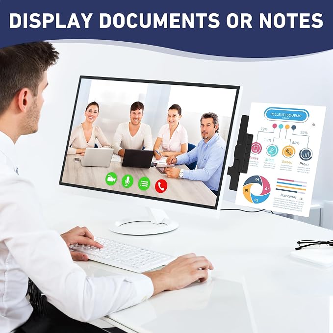 HAUTOCO Monitor Mount Document Clip, Document Holder - Image 5