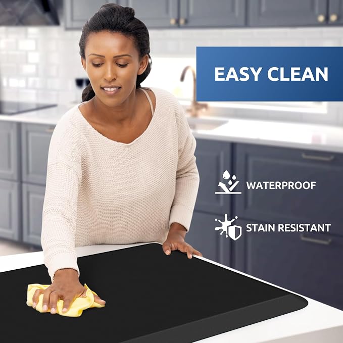 KitchenClouds Kitchen Mat Cushioned Anti Fatigue Rug 24"x70" Water Resistant - Image 3