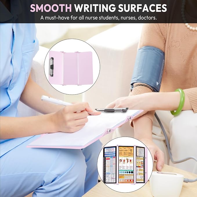 Nursing Clipboard Foldable, Foldable Clip Board w/Nursing Edition Medical Charts - Image 4