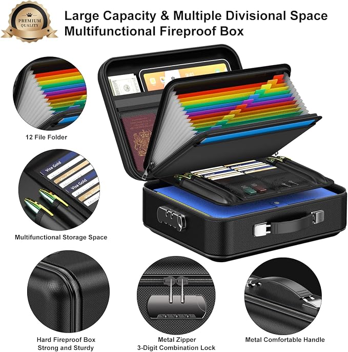 COLCASE Fireproof Document Box - Image 4
