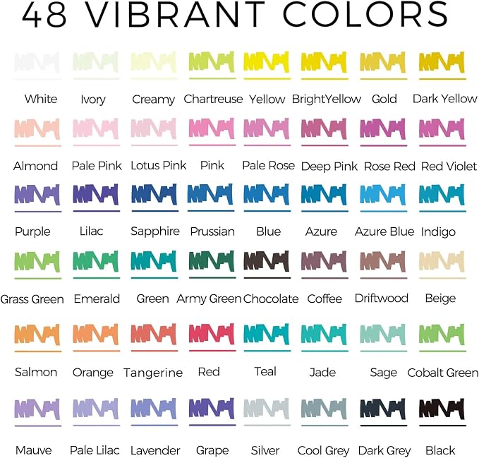 Artecho Acrylic Paint Markers 48 Colors, Acrylic Paint Pens - Image 2