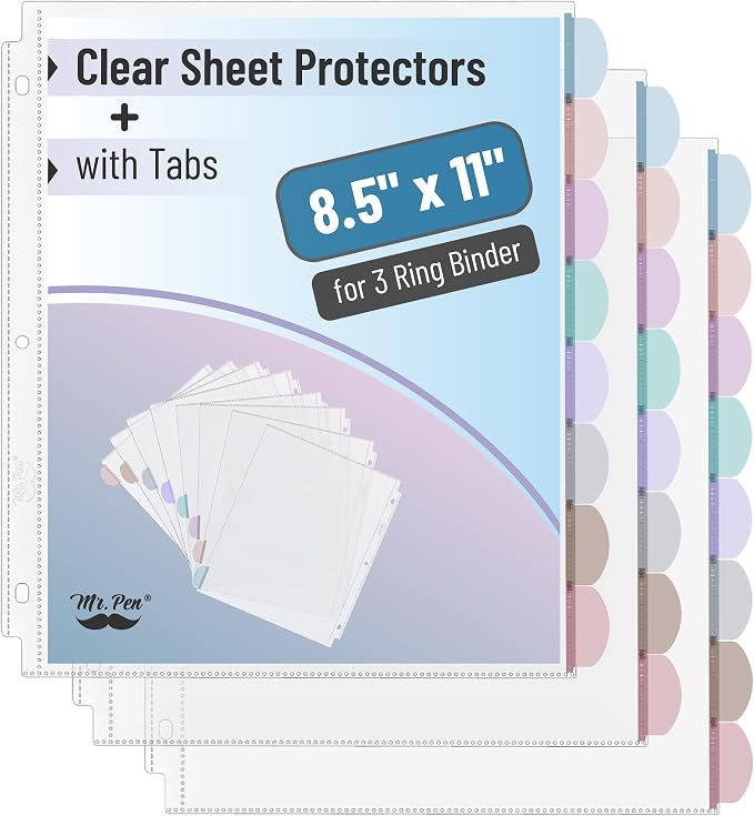 Mr. Pen- Clear Sheet Protectors by MrPen