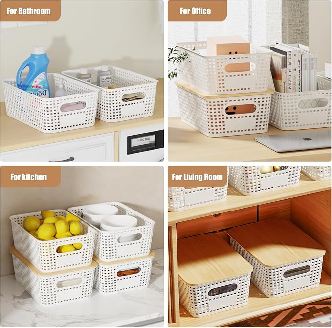 8 Pcs Plastic Storage Bins - Image 7
