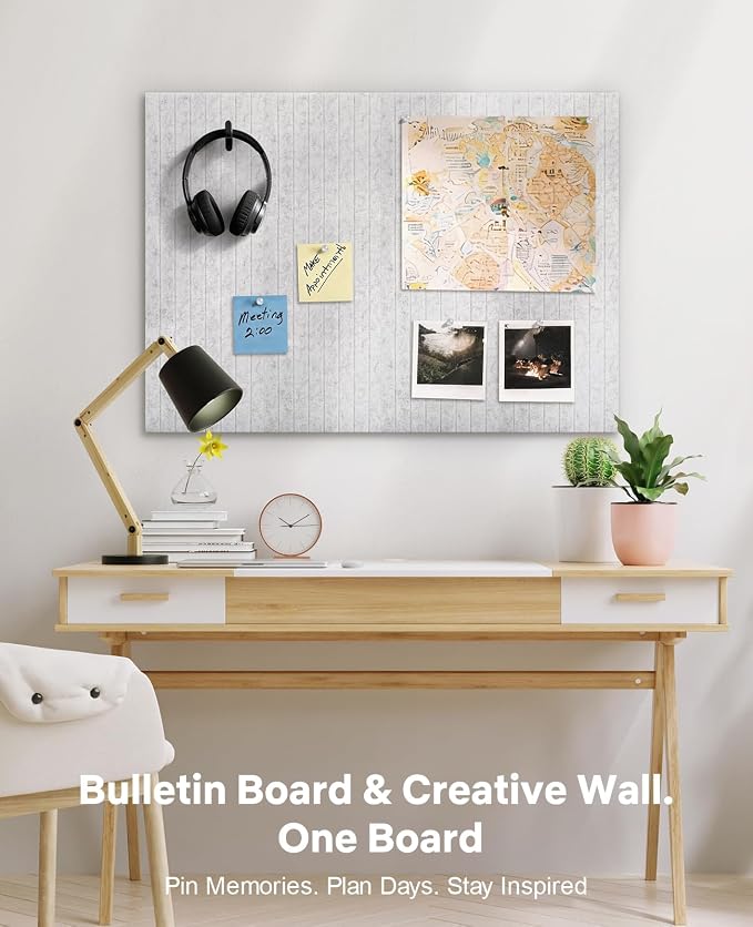 48" x 36" Large Cork Bulletin Board Tiles, Peel and Stick Felt Wall Panels - Image 4