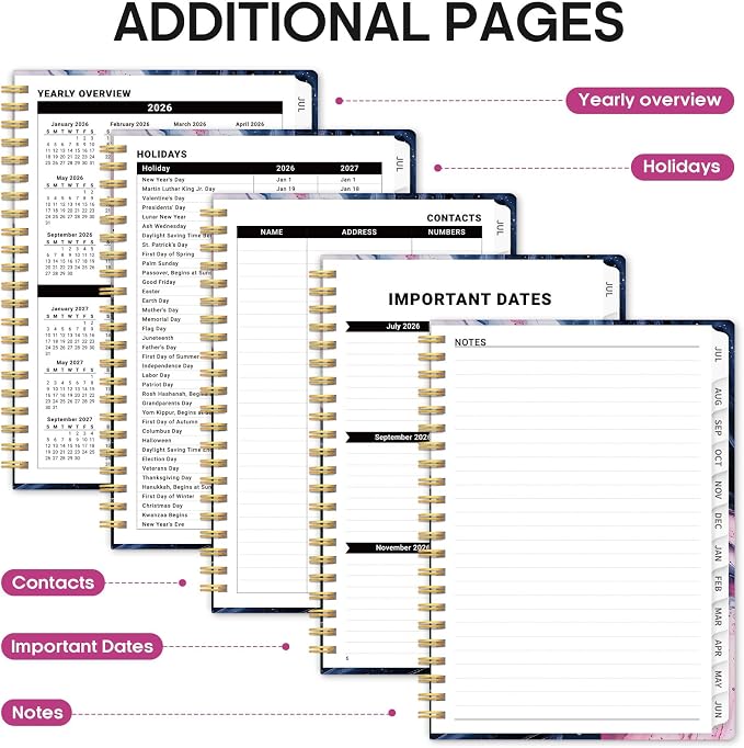 Planner 2026-2027, Academic Year Monthly and Weekly Calendar Planner, Jul 2026 - Image 5