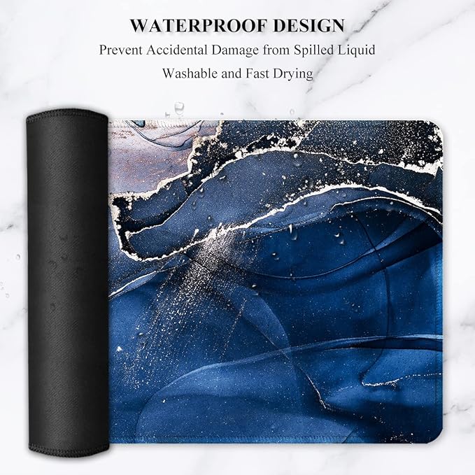 Auhoahsil Large Mouse Pad, XXL Desk Pad, Extened 35" x 15", Non-Slip Rubber Base - Image 6