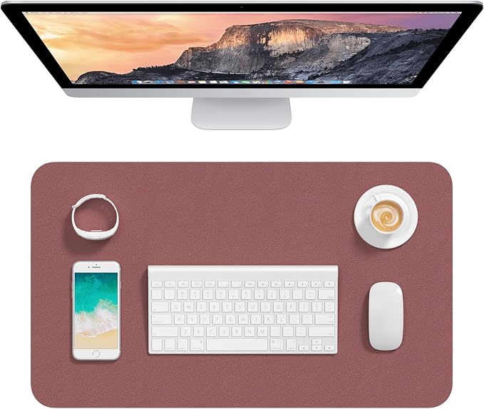 Hsurbtra Desk Pad, 23.6" x 13.8" PU Leather Desk Mat, M Extended Mouse Pad by Hsurbtra