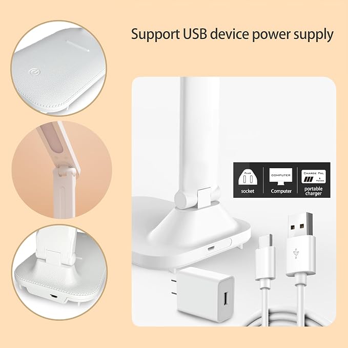 R RUCKERCO Led Desk Lamp Dimmable Desk Light Reading Lamp 3 Lighting Modes - Image 3