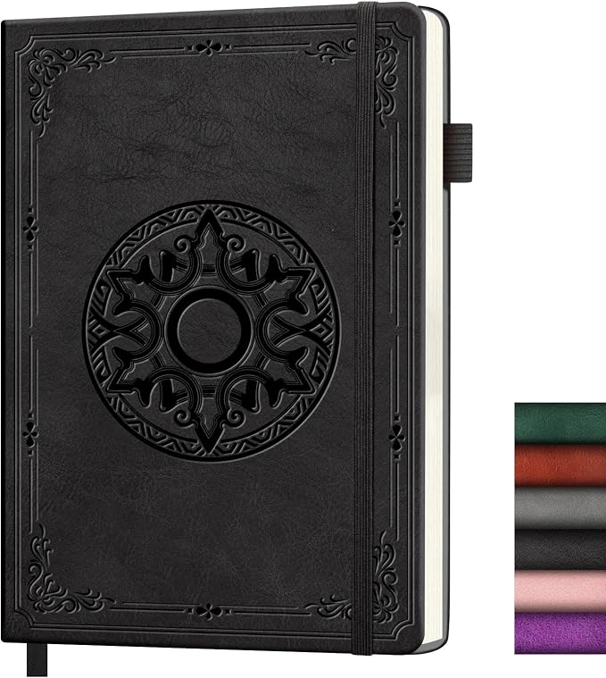Lined Journal Notebook, A5 Leather Vintage Journals by ALKALO
