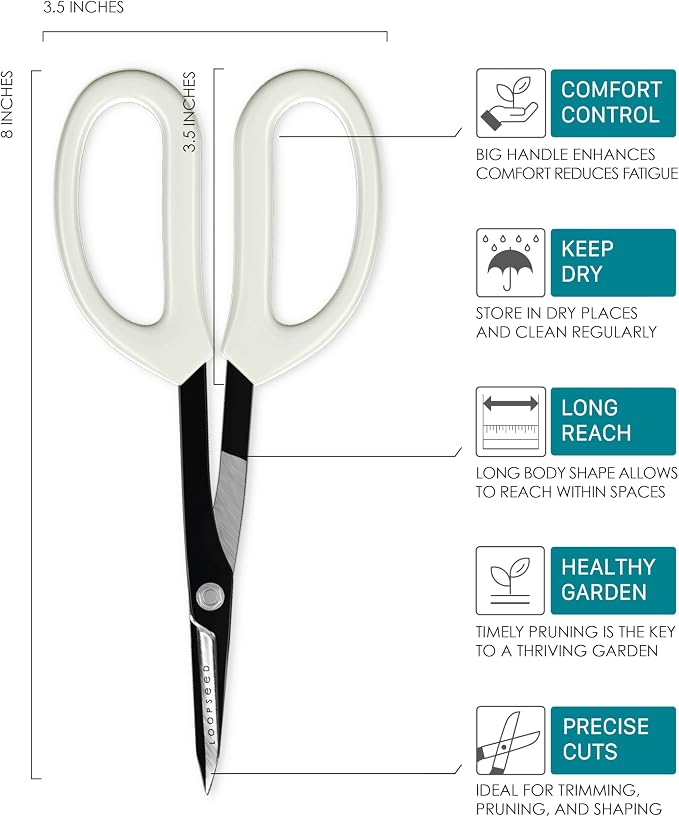 LOOPSEED Precision Gardening Scissors Plant Trimming Pruning Shears Garden - Image 2