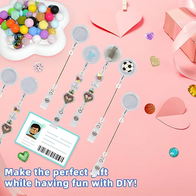 30pcs Beadable Badge Reels Making Kits - Image 2