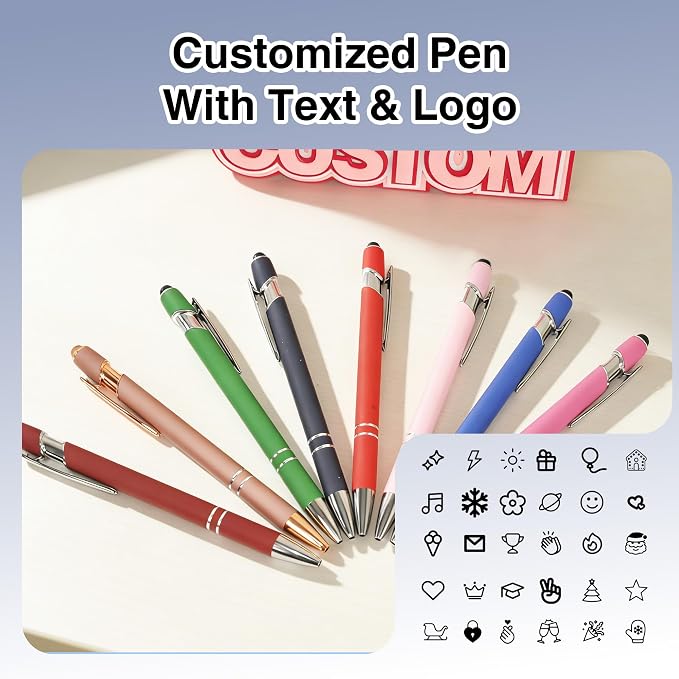 CRME Ballpoint Pen 2-in-1 Stylus Bulk Custom Pens Personalized Engraved Metal - Image 5