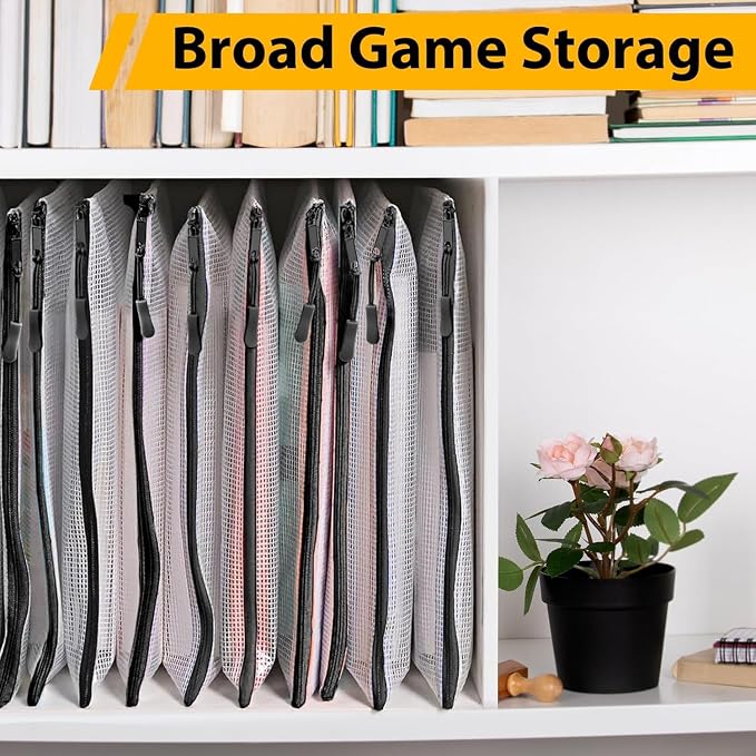 24pcs A4 Mesh Zipper Pouch File Bags, Waterproof Puzzle Bag, Board Game Storage - Image 4