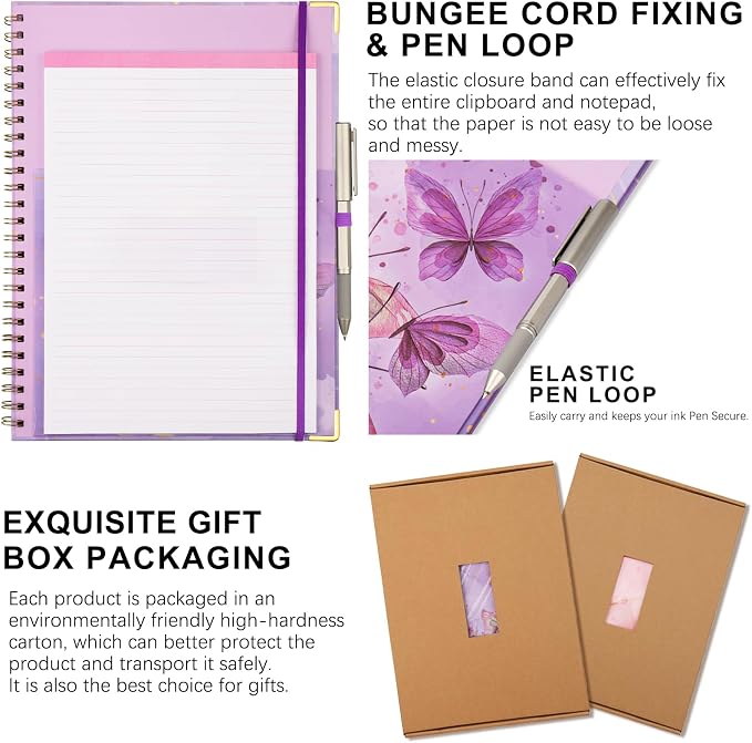 HWPRATO Spiral Clipboard Folio Letter Size Clipboard Folio 5 Dividers - Image 5