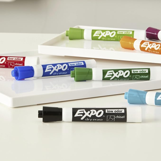 EXPO Dry Erase Markers, Low Odor Ink, Chisel Tip - Image 6