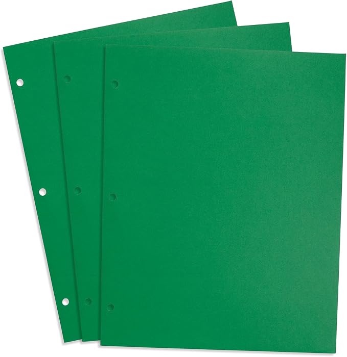 Blue Summit Green Folders with Pockets, Paper Green Pocket Folders with - Image 6