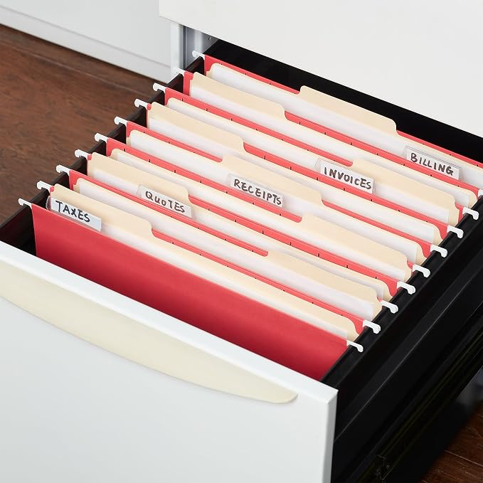 Staples Hanging File Folders, Letter Size, Durable Filing Folders – 50/Carton - Image 3