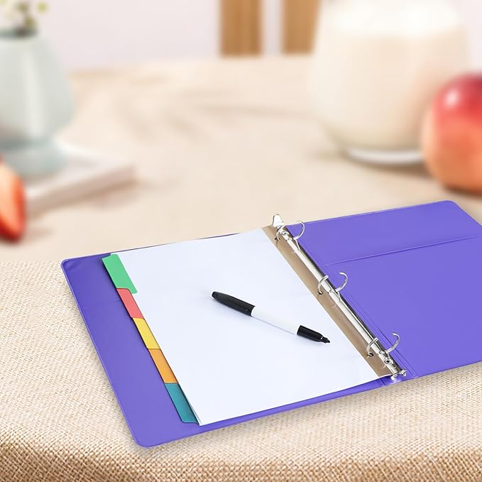 Binder Divider, PANDRI 120 Pack Binder Index White Dividers with 5 Tabs, Letter Size Paper Binder Divider for School Office Home Business-DeskLoop Office