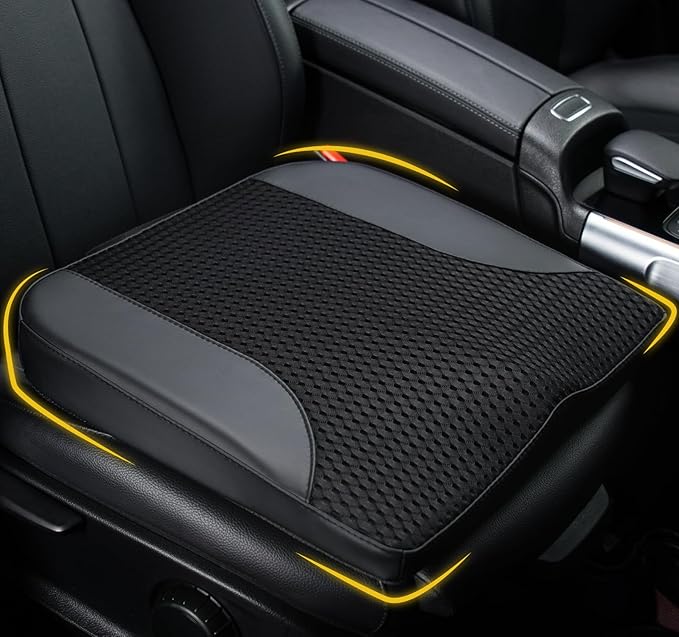 Car Seat Cushion, Comfortable Memory Foam Seat Pillow for Driving, Sciatica-Back Pain Relief, Cushion for Car-Truck, Office, Wheelchair - Black-DeskLoop Office