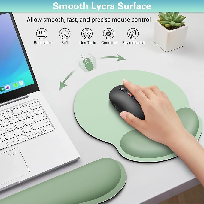 Mouse Pad with Wrist Rest Set, 3-in-1 Wrist Support Mousepad Set, Gaming Mat - Image 5
