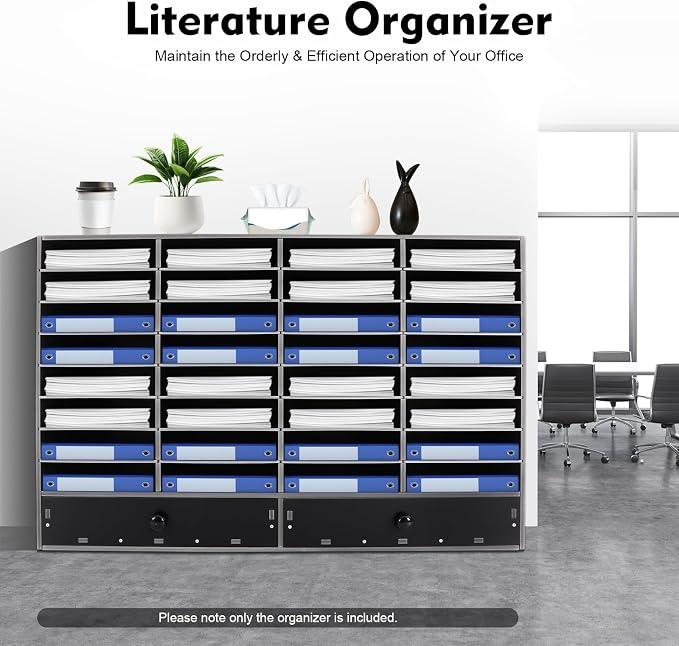 SHIECAMASIC Literature Organizer, 32 Compartments Office Mailbox - Image 2