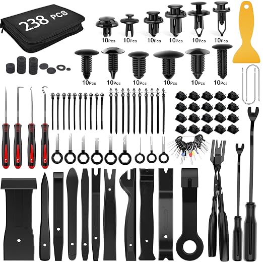 GOOACC 238Pcs Trim Removal Tool, Auto Push Pin Bumper Retainer Clip Set by GOOACC