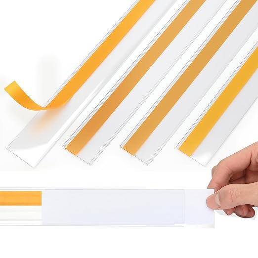 50 Pcs Shelf Label Strips 1.5''H x 48''L Self Adhesive Label Holder - Image 9