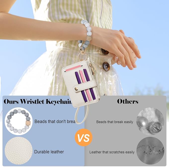 Airkit Wristlet Wallets for Women, Keychain RFID Blocking Credit Card Holder - Image 8