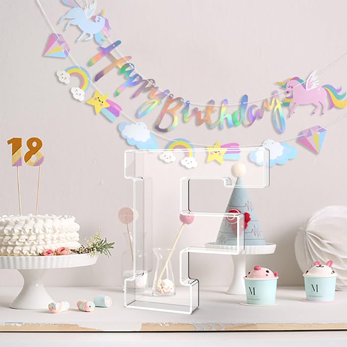 13.8" Acrylic Letter Charcuterie Tray, Charcuterie Letters Fillable Box - Image 4