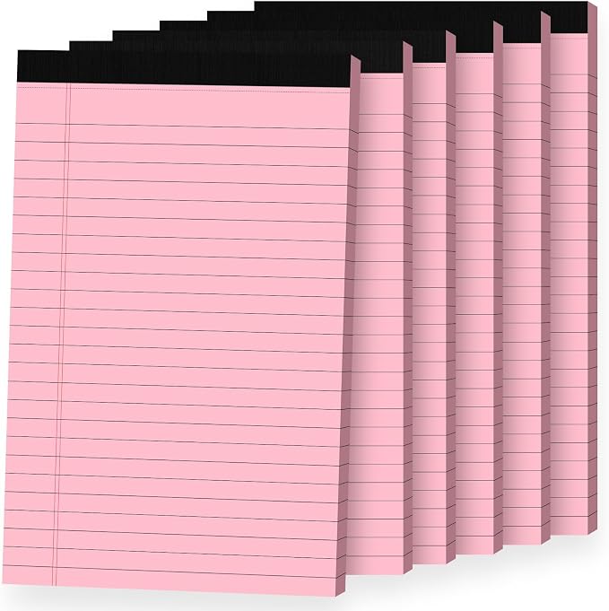6pcs Small Note Pads, Writing Pads 5 x 8, Legal Pads, Pad Paper Perforate by Ciphyfee