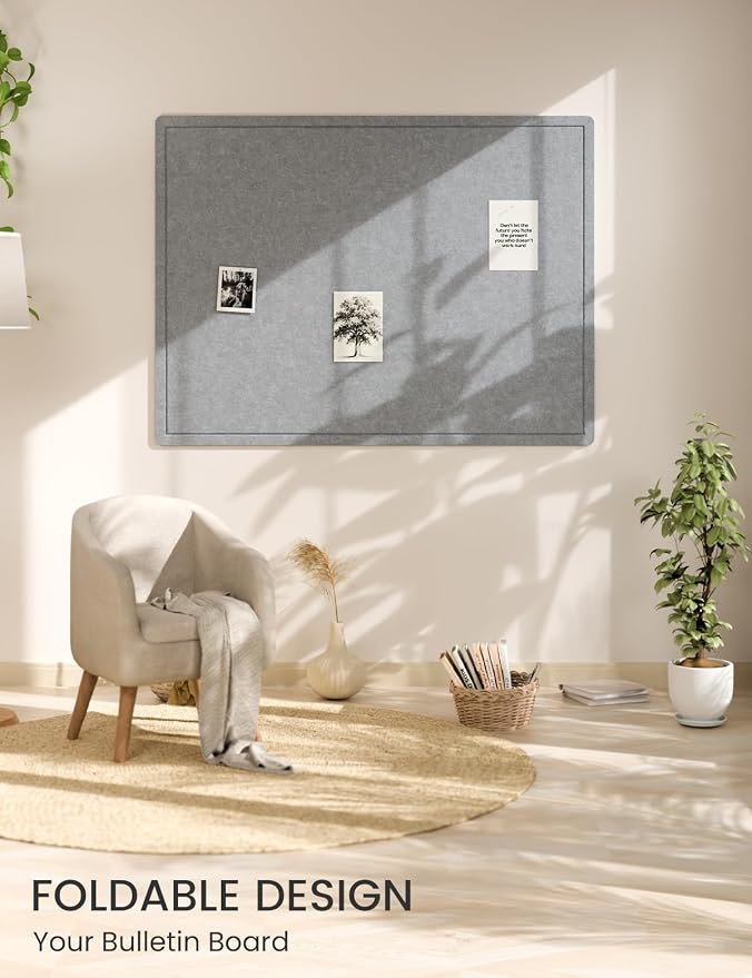 Fluxynara Large Bulletin Board, 47.2" x 35.4" Cork Board Alternative - Image 6