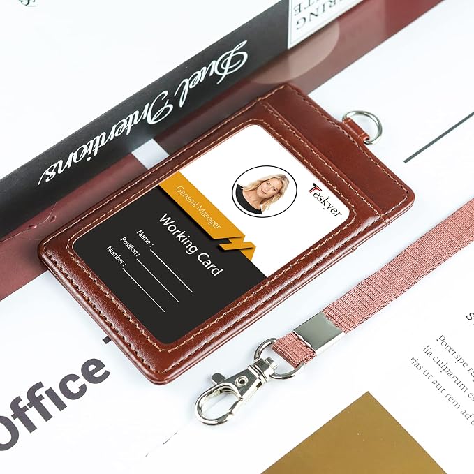 Teskyer Leather ID Badge Holder - Image 8