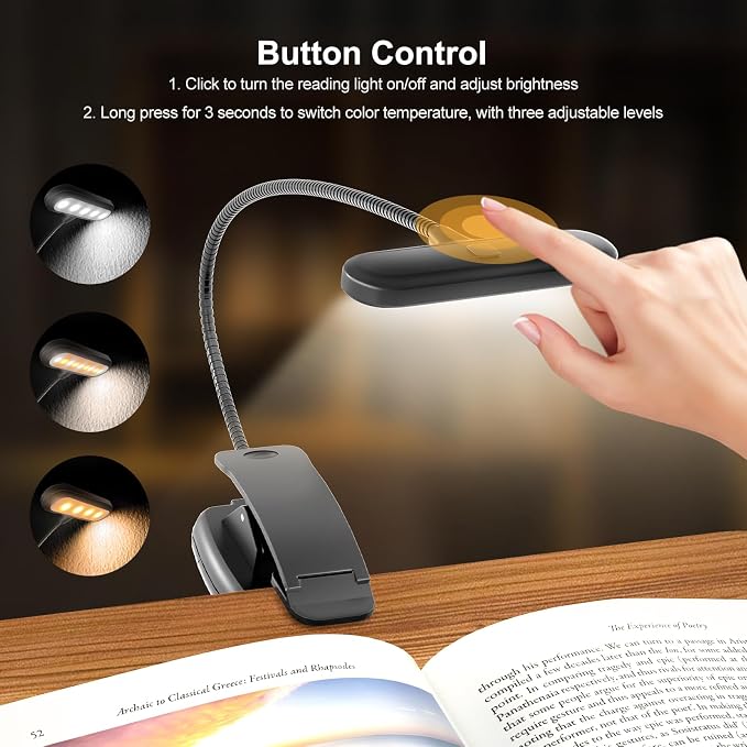 OPTIXCELL Book Stand with Light, Hands Free Book Holder, Gifts Book Lovers | - Image 6