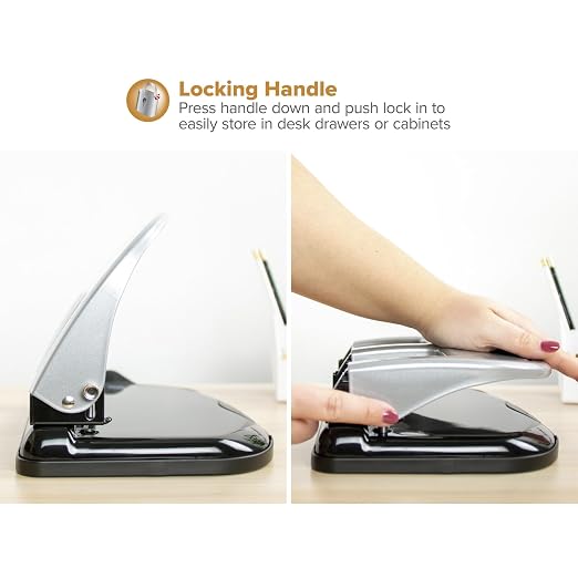 Bostitch Office PaperPro inPRESS 40 Reduced Effort 3-Hole Punch, 40 Sheets - Image 7