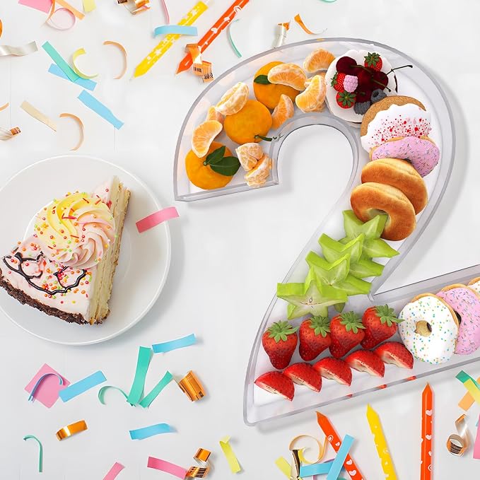 13.8" Extra Large Acrylic Number Charcuterie Board Box, Reusable Fillable - Image 4
